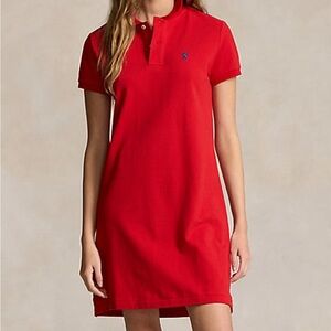 RALPH LAUREN RED POLO DRESS SIZE S